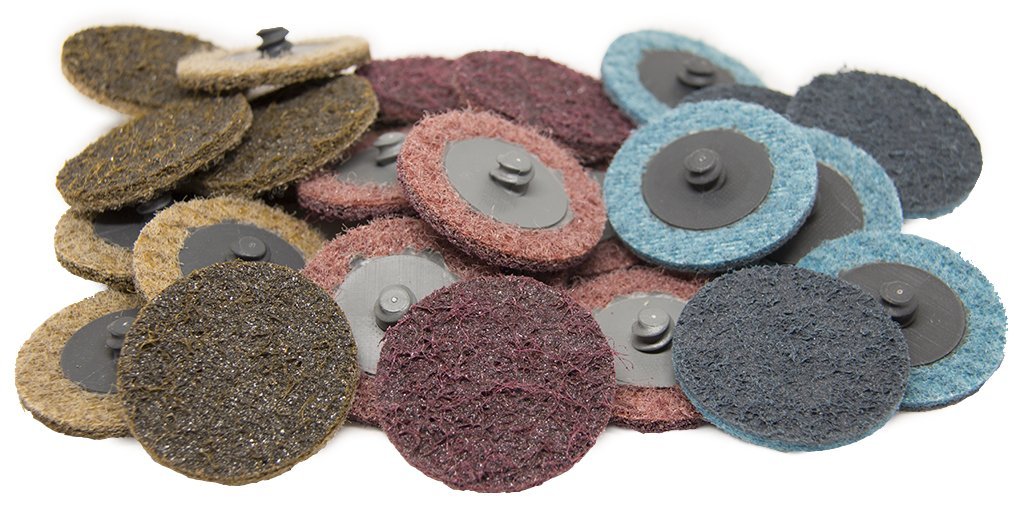 Benchmark Abrasives 2 Inch Sanding Discs Quick Change Nylon Surface Conditioning Discs, Drill & Die Grinder Sanding Disc Rust Remover for Metal Paint Stripper & Removal, Polishing - (25 Pack)(Medium)