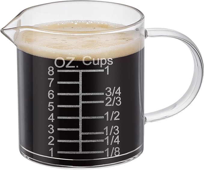 Vaso medidor de vidrio grabado 250 ml miniatura 8