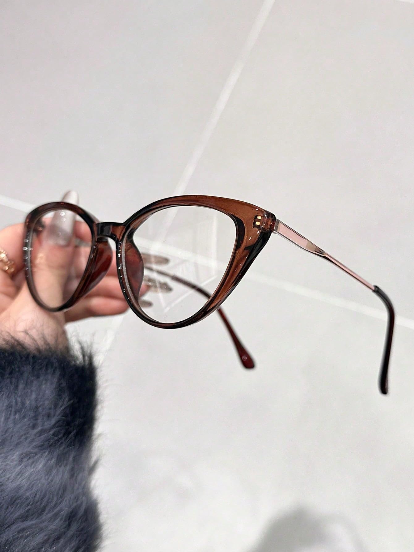 1/2/3 gafas transparentes de plástico con diseño de ojo de gato, marco completo, moderno, simple, para mujer, para la vida cotidiana, regalo de vacaciones adecuado — view 2