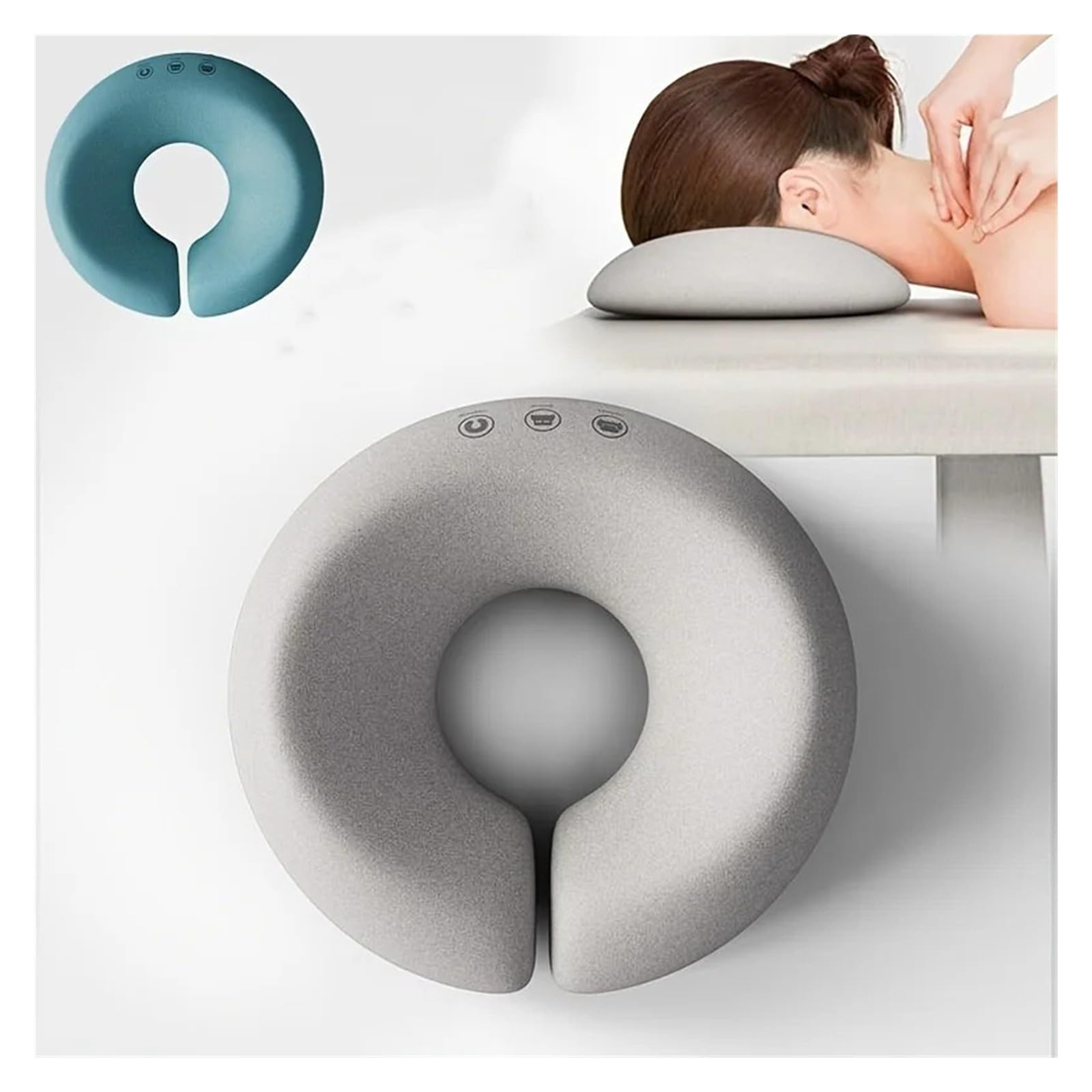 Gray Contour Face Pillow For Neck Rest Home Use