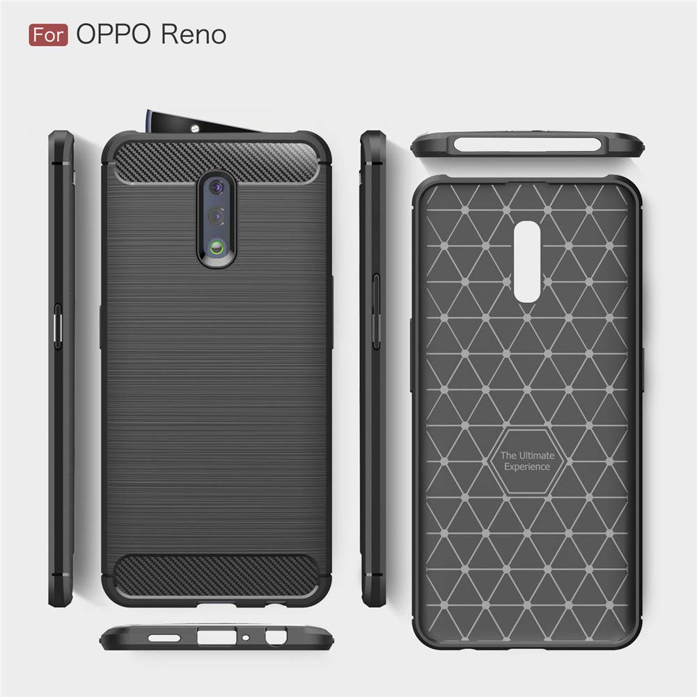 HERCN Custodia + Nero Vetro Temperato Compatibile con Oppo