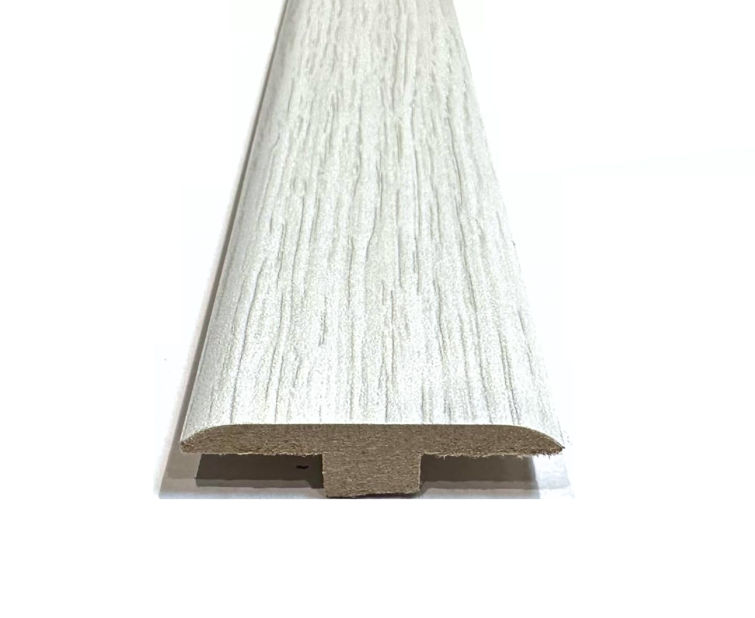 Miami White Oak Laminate & Wood Flooring Section Transition Bar MDF Threshold Strip T Bar Profile Door Strip Moulding Oak Trim (1, 2400mm (7ft 9"))