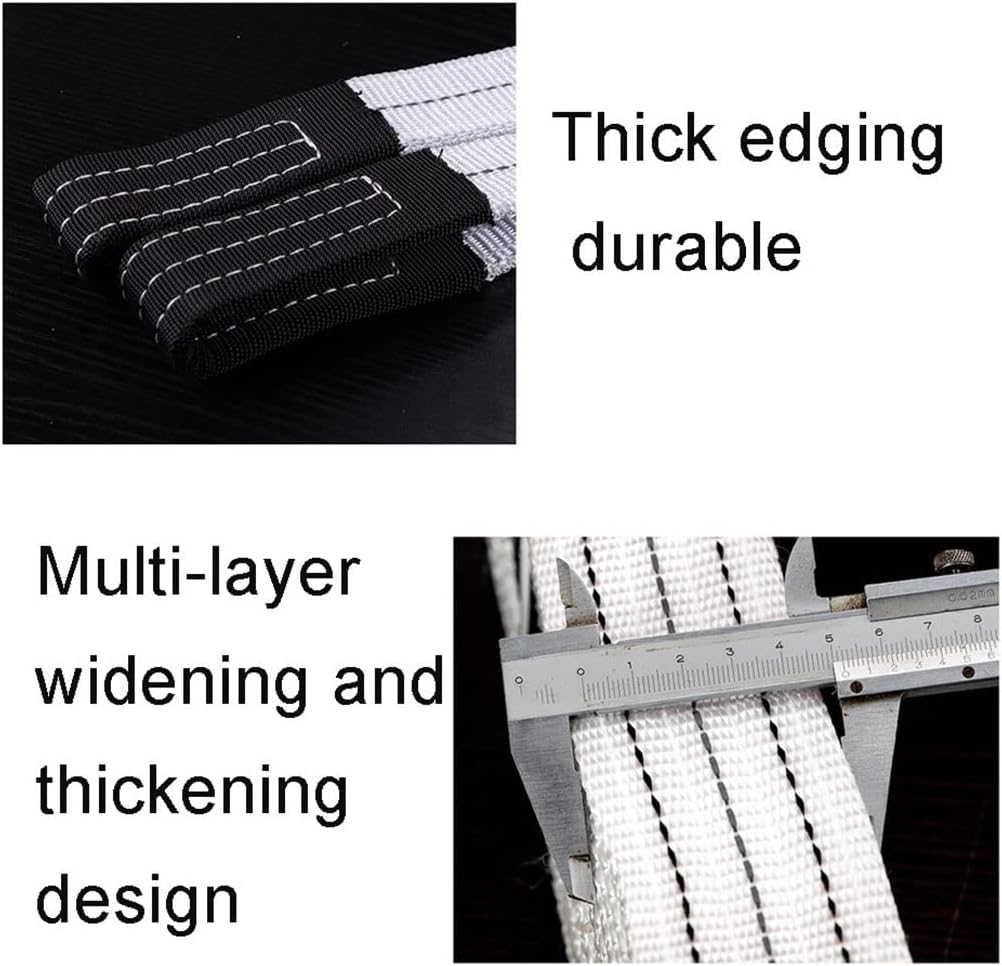 Tow Strap, Racing Car Universal Bumper High Strength Nylon Tow Ropes Decoration Belt Universal Trailer Rope Front and Rear Bar Traction Belt 10T/22000lbs 6M Trailer(4m)