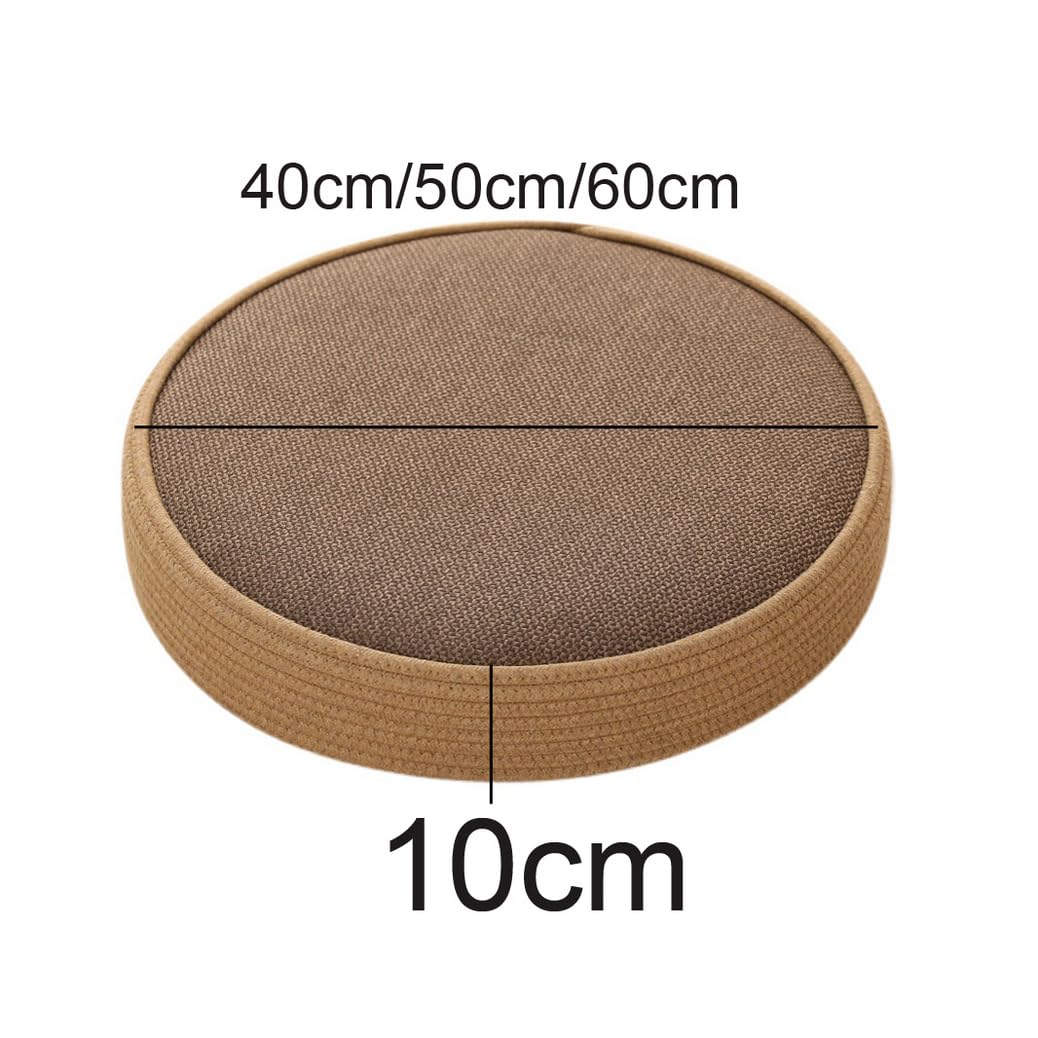 Coussin de sol fait à la main pour la méditation et le yoga Zen 60 cm Tapis tissé à la main pour s'asseoir sur le sol et la fenêtre