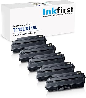 5 Inkfirst® Toner Cartridges D115L (MLT-D115L) Compatible Remanufactured for Samsung D115L Black Xpress SL-M2880FW SL-M2830DW SL-M2820DW SL-M2870FW SL-M2620 SL-M2820 SL-M2670 SL-M2870