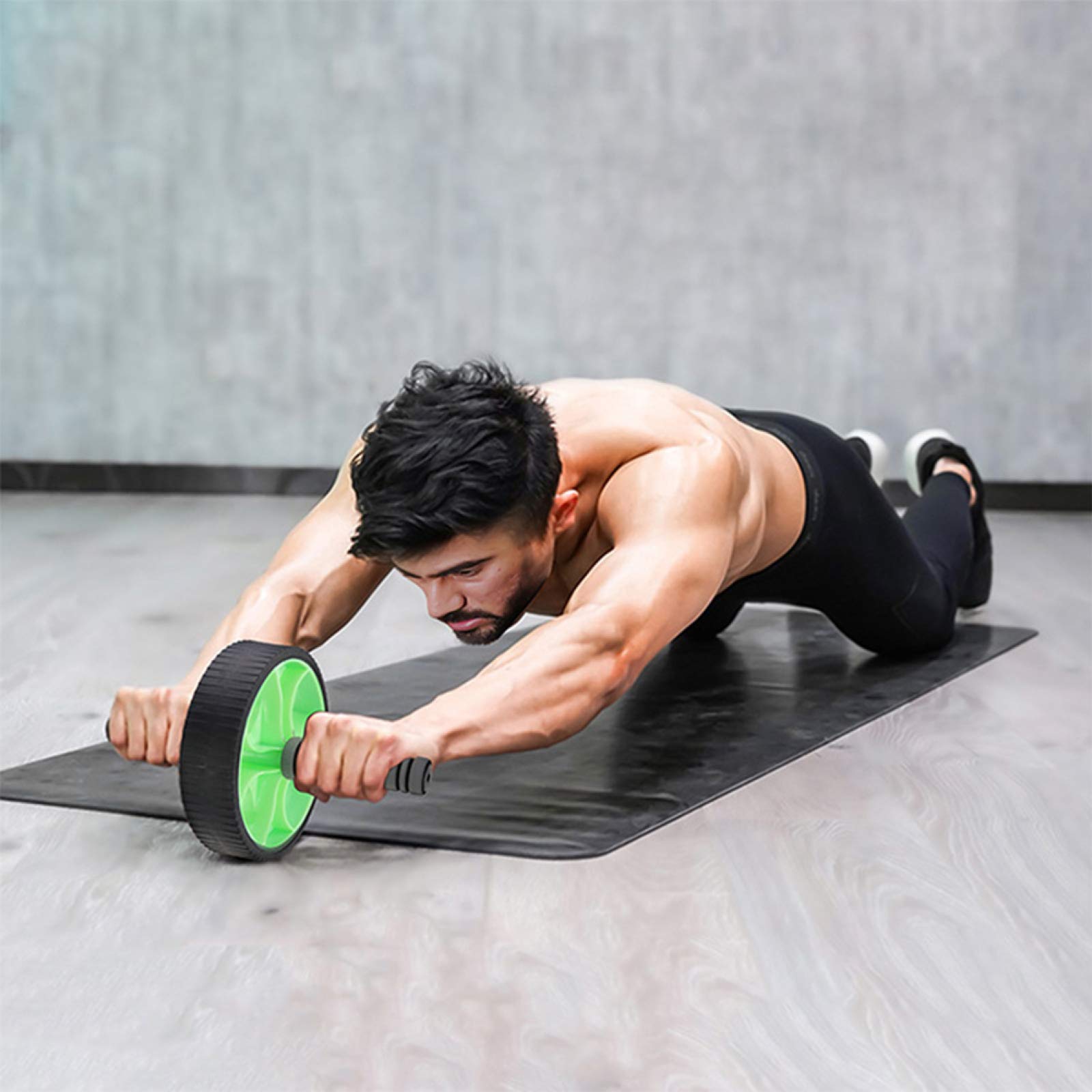 Rullo della Ruota Addominale Esercizio Attrezzatura per Il Fitness Palestra per la casa Body Building Sport Allenamento Muscolare Resistente all'Usura