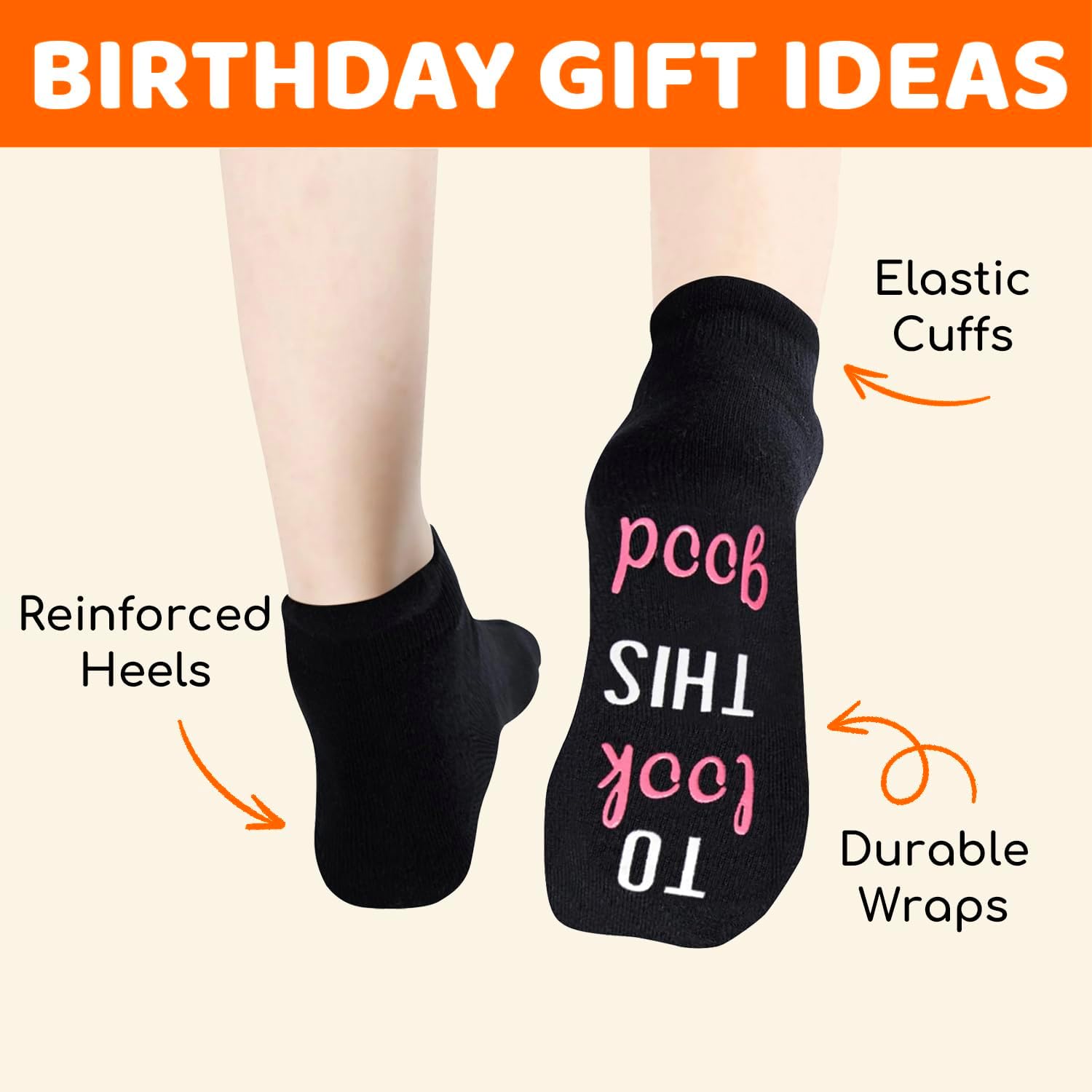 HAPPYPOP Birthday Gifts Ideas - Women 35-50 Year Old Socks, 55-80 Year Old Bday Gifts 2 Pack - Image 4
