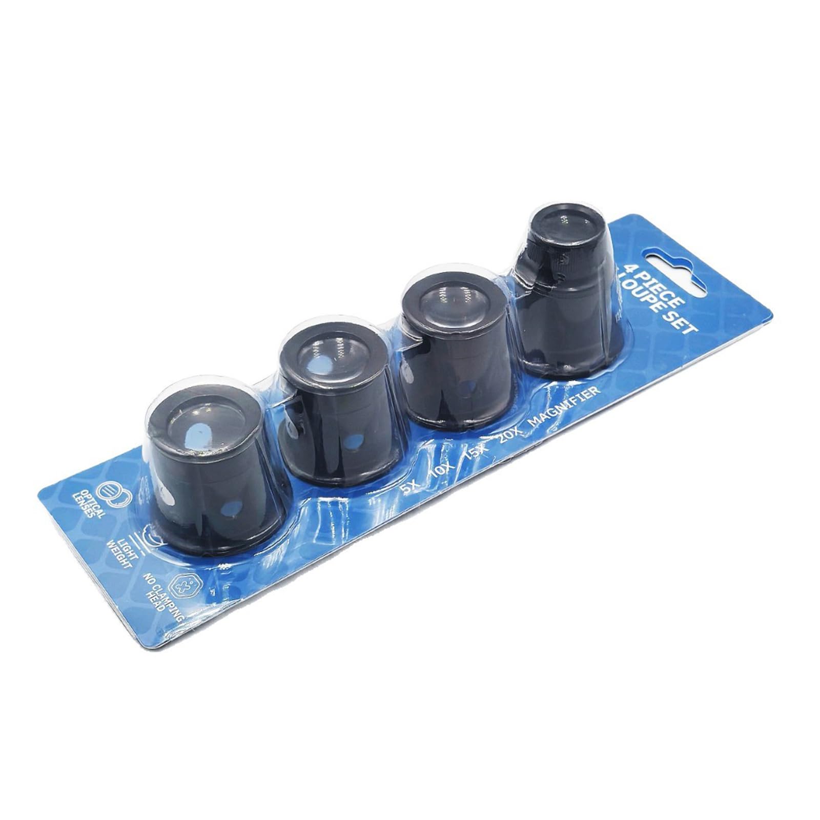 Of 4 Jewelry Loupes with 5 10X 15X 20X Magnification for Gemstones Coin Stamps Inspection and Hobbyists Gemstones Inspection Tool