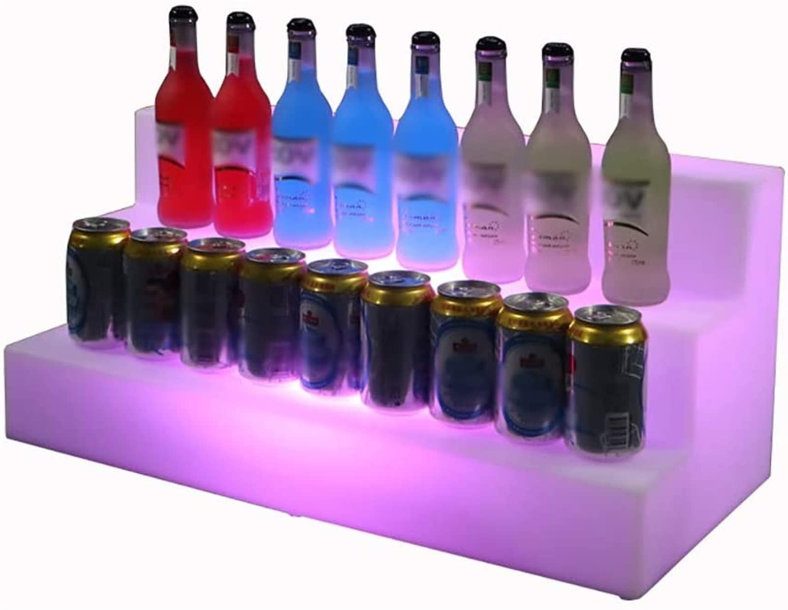 Amazon｜バー酒LED照明付き酒ボトルディスプレイ棚ワインラックLED酒棚