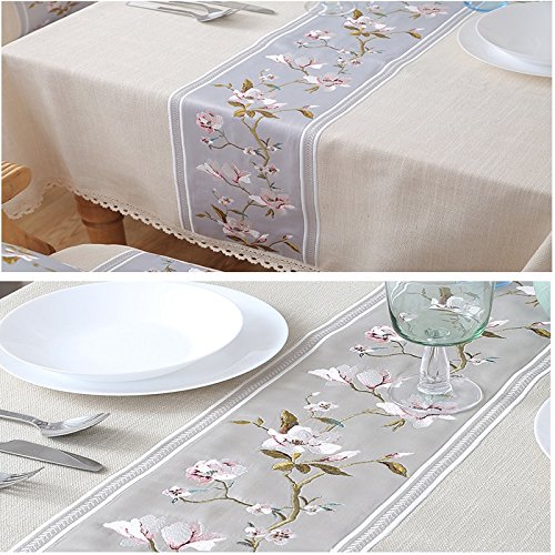 Nappe imperméable à l'huile et à l'eau en tissu rectangulaire pour table à thé - 3