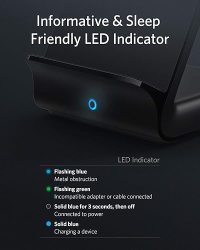 Miniatura 4 de Anker Cargador inalámbrico, soporte PowerWave 7.5, certificado Qi, carga rápida iPhone SE, 11, 11 Pro, 11 Pro Max, XR, Xs Max, Xs, X, 8, 8 Plus,