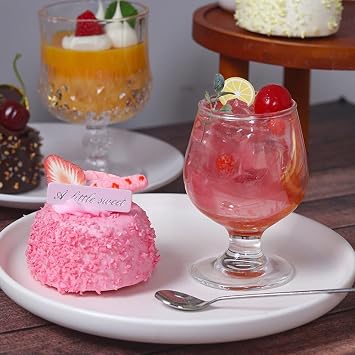 4pcs Artificial Cake Prop Mini Chocolate Cake Model Simulation Realistic Cupcake Bread Dessert Fake Food Model for Home Kitchen Party Decor