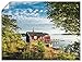 Produktbild ARTland Poster Kunstdruck Wandposter Bild ohne Rahmen 80x60 cm Natur Landschaft See Garten Schweden Ufer Haus Q2JG