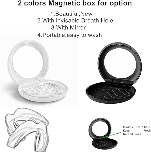 Miniatura 2 de Paquete de 4 protectores nocturnos personalizados para rechinar dientes, bruxismo, atletismo deportivo, bandeja blanqueadora, incluye caja de espejo