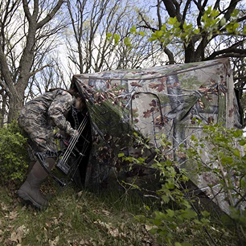 Barronett Blinds Barronett BL550BW Blockout 5 Ground Hunting Blind, 4 Person Pop Up Portable, Backwoods Camo, Bloodtrail Backwoods Camo (BO550BW) - Thumbnail 5