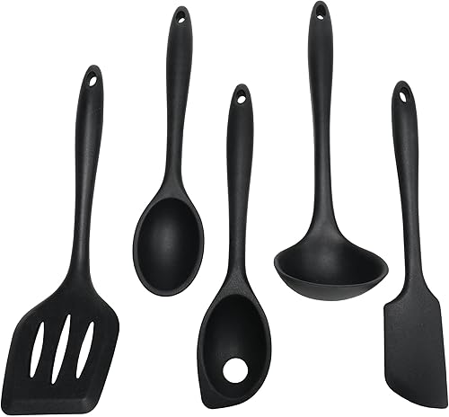 Miniatura 21 de Chef Craft Cucharón de cocina de silicona premium, 11.25 pulgadas, color gris