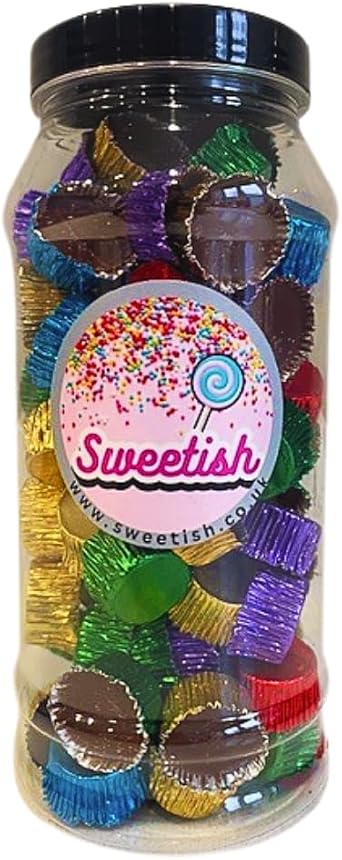 Chocolate Icy Cups Retro Sweet Shop Gift Jar - 450g - Old School Favourite, Birthday Gift Or Party Perfect By Sweetish.