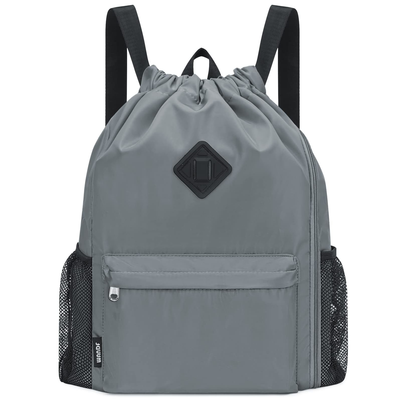 WANDF Rucksack mit Kordelzug, Sporttasche mit Schuhfach, wasserabweisender String-Rucksack Cinch für Damen Herren