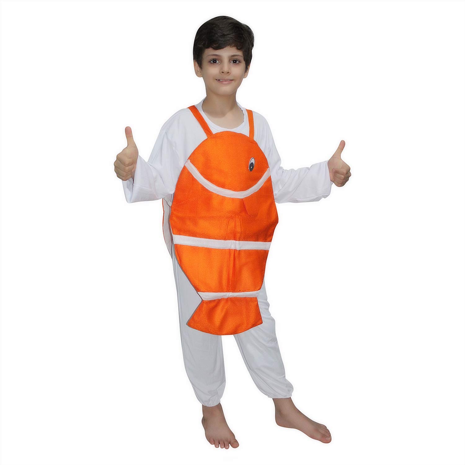 Kaku Fancy Dresses Nemo Fish Costume Orange, 56 Years, For Boys