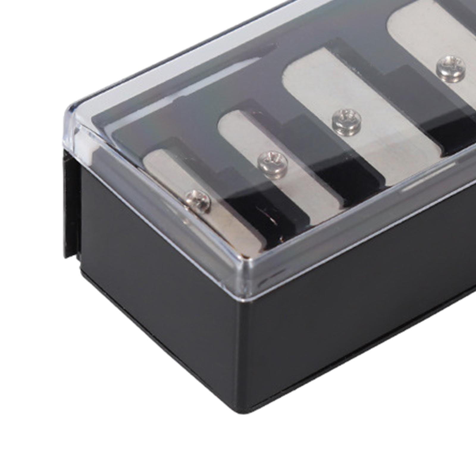 Sacapuntas Portátil 6X para Aplicaciones de Maquillaje, de Mano con Múltiples Orificios.