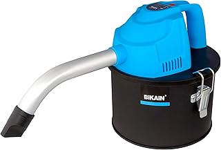 Aspirador de Cenizas Portatil para Pellet - Diseño Compacto - 600W Potencia y Capacidad de 4L - Sistema de Limpieza con Filtro HEPA - Cuba de Acero Inoxidable - Limpieza Chimeneas y Pellet - Bikain