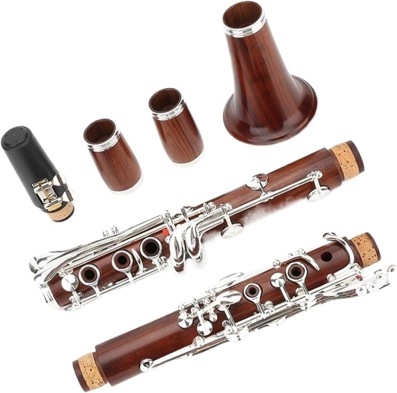 Bb clarinet plate with silver 17 key wooden instrument H35 Clarinet