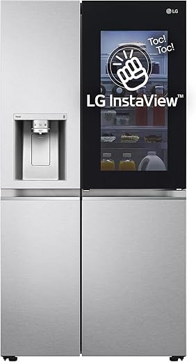 LG GSXV90MBAE side-by-side fridge with fixed water connection | InstaView