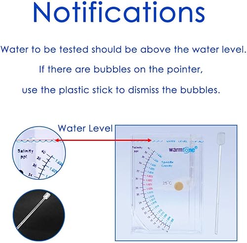 Miniatura 5 de capetsma Probador de salinidad, hidrómetro de mar preciso para acuario, medidor de salinidad marina para pecera, estanque, agua, agua salada, agua