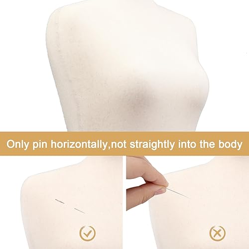 Miniatura 5 de Bonnlo Forma de vestido femenino mejorada, cuerpo torse de maniquí con soporte de madera de goma ajustable para exhibición de joyas de vestidos