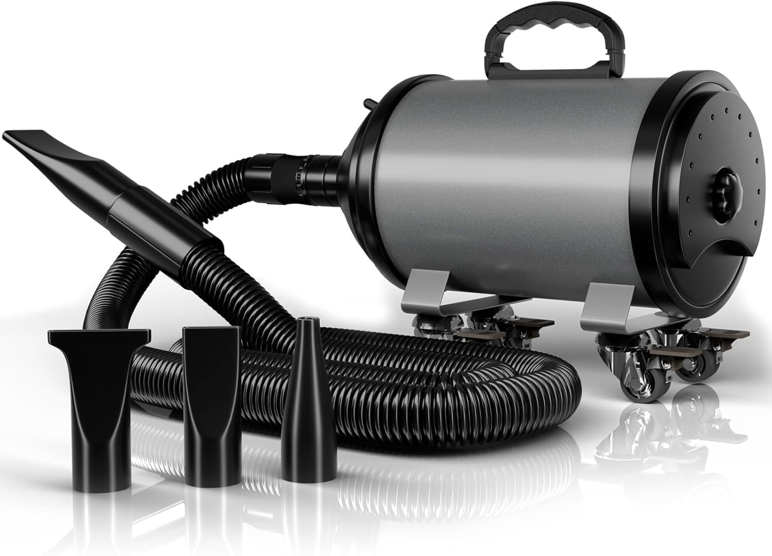 Car Dryer Air Blower, Car Dryer with 2-Speed Adjustable Airflow, Car Blower for Drying with 16 ft Flexible Hose, Detailing Air Blower with 140°F High-Heat for Car Motorcycle and Pet Dryer Blower