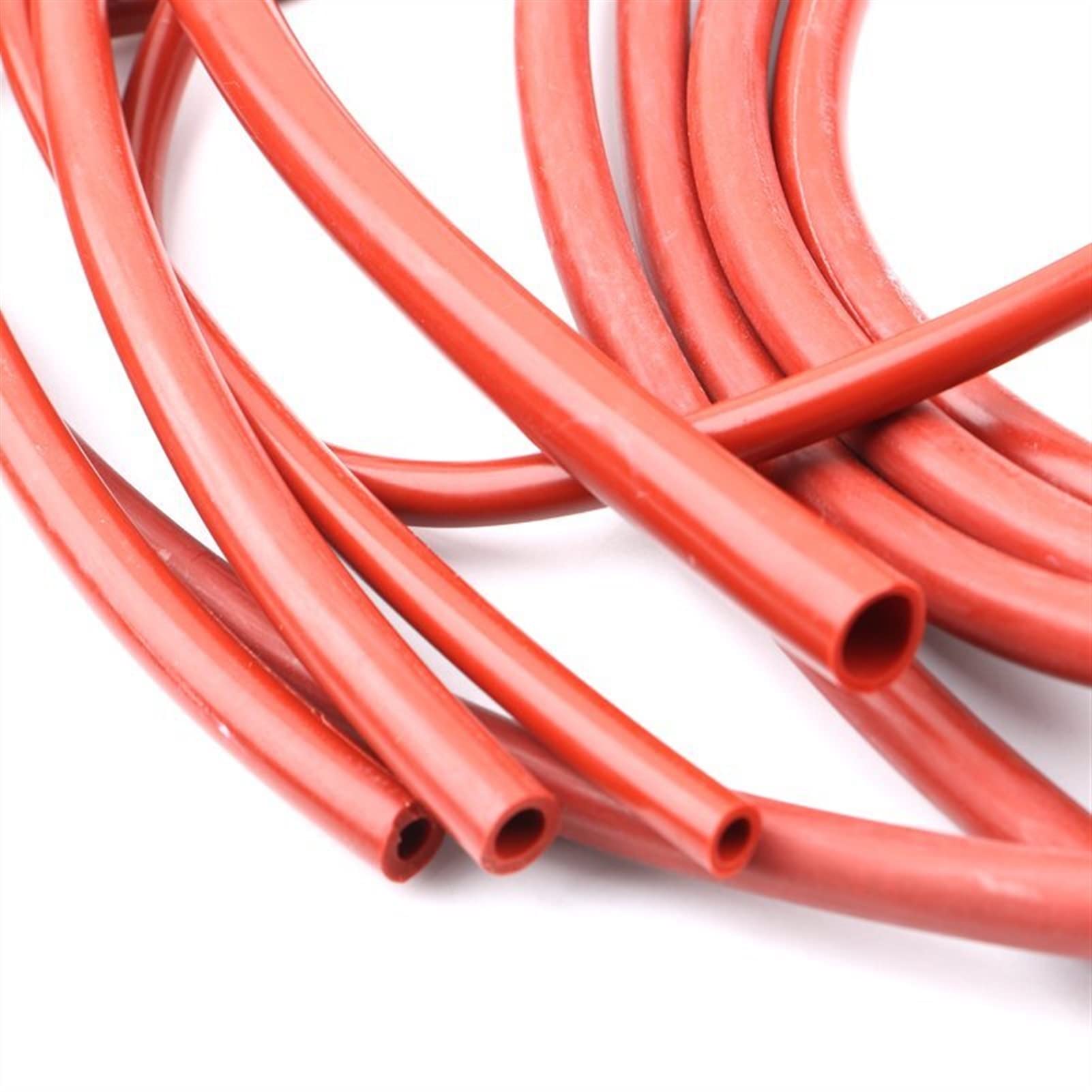 Manguera de PTFE con Cortador, Manguera De Tubo De Silicona 1m Rojo 3-50mm(50 X 60mm)