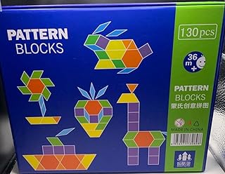 Wooden Engraving Blocks Set 130 Pieces Colorful Geometry Puzzle