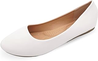 white flat pumps
