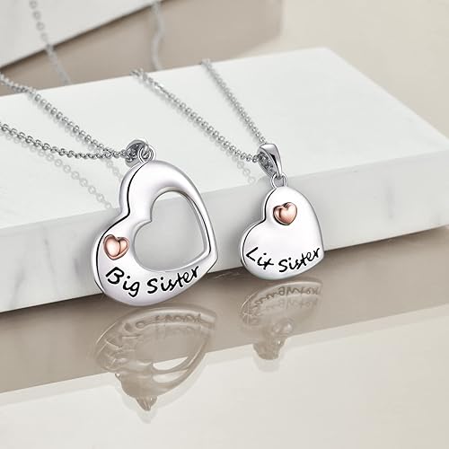 Miniatura 6 de POPLYKE Collar de plata de ley para padre e hija, para el día de la madre, regalo de cumpleaños para mujeres, mamá, hija, papá, esposa