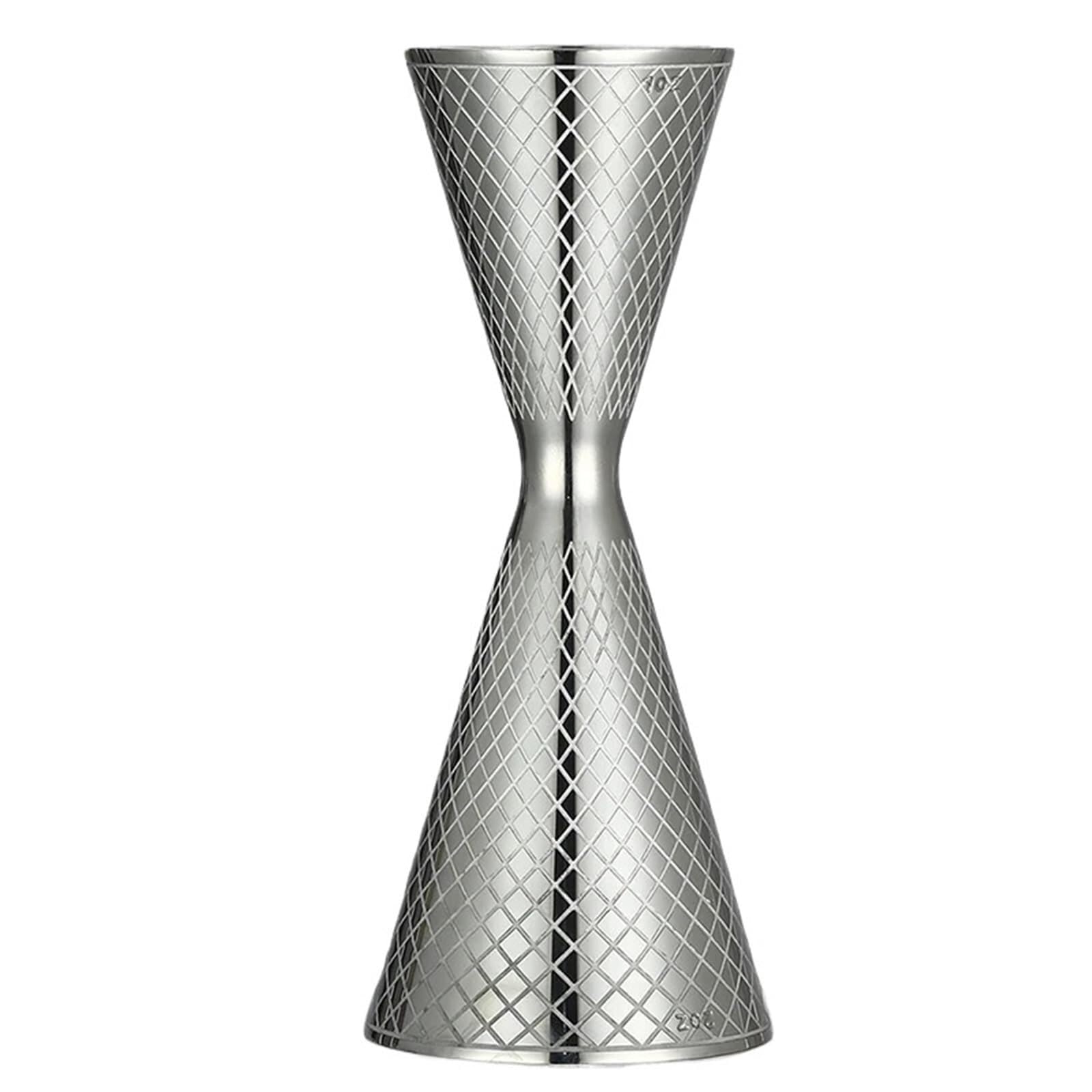 Cocktail Jigger Edelstahl, Doppelseitiger Bar Messbecher Mit Präziser Skala, Professionelles Bartender Werkzeug Für Cocktails, Spiritus Und Longdrinks, Matt Gebürstet(1oz 2oz Grid)