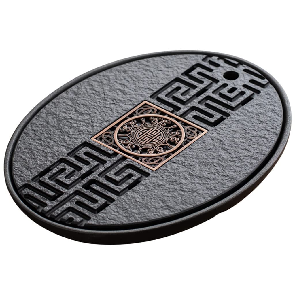 Bandeja de té, plato de té, bandeja de té Kongfu, bandeja de té de cerámica, caja de mesa con almacenamiento de agua para juego de té, bandeja de té Gongfu china, caja de mesa con almacenamiento de