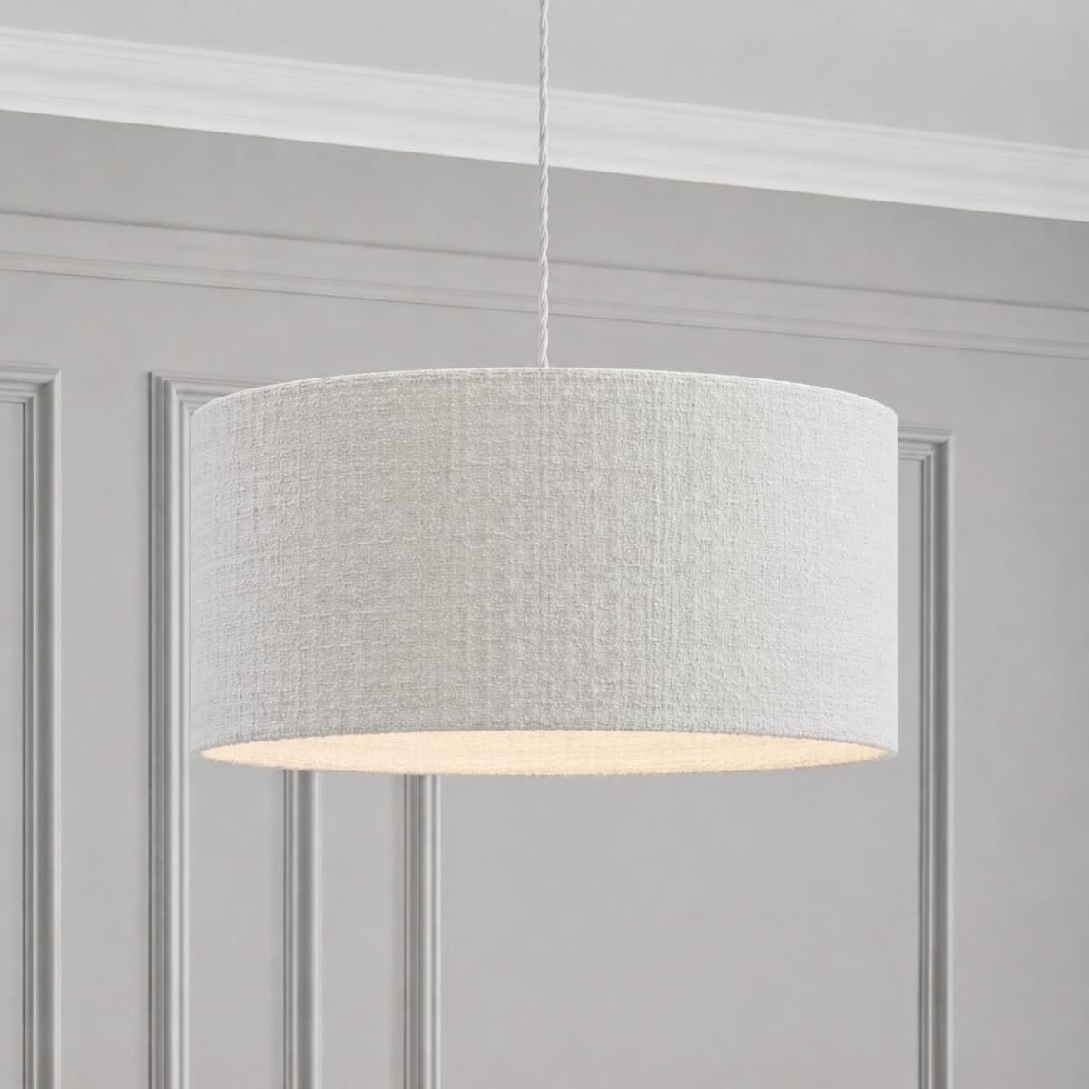 CGC Lighting Indoor Ceiling Lampshade Large Bedroom Dining Room Lounge (Messina White 45cm)