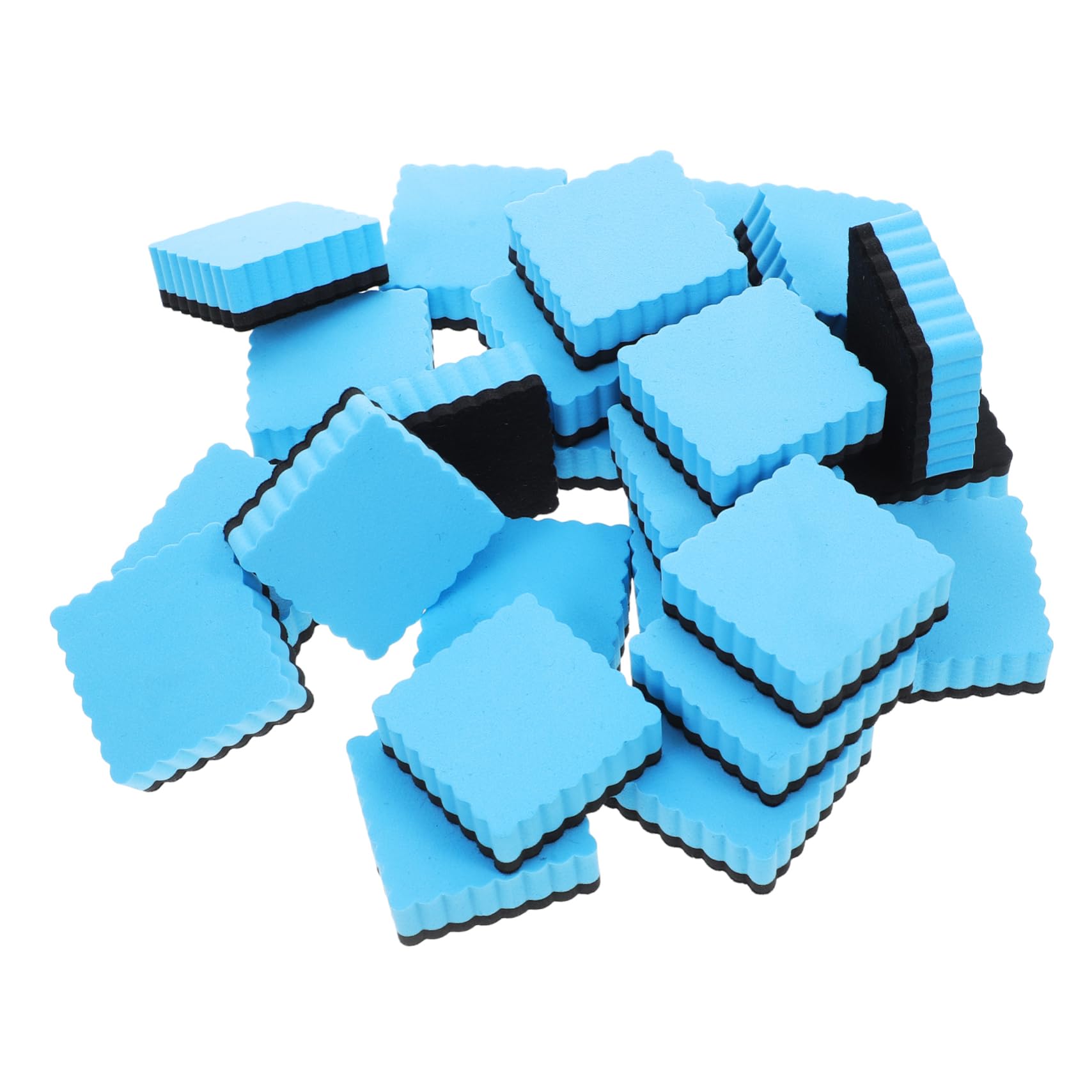 Operitacx Elegant Wave Edge Design 24 Pack Whiteboard Eraser Dry Erase Board Chalkboard Multi-use Erasers for Home Office School