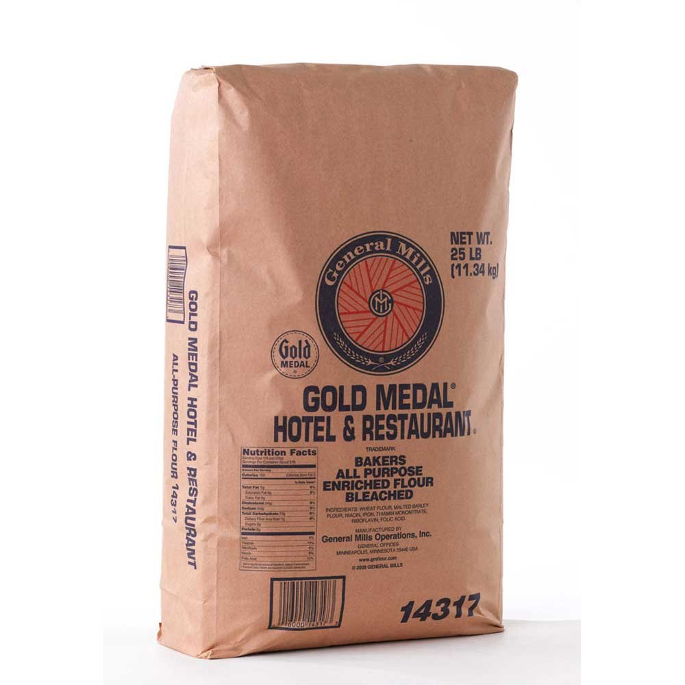 Gold Medal Hotel and Restaurant Flour, 25 Pound - 2 per case.