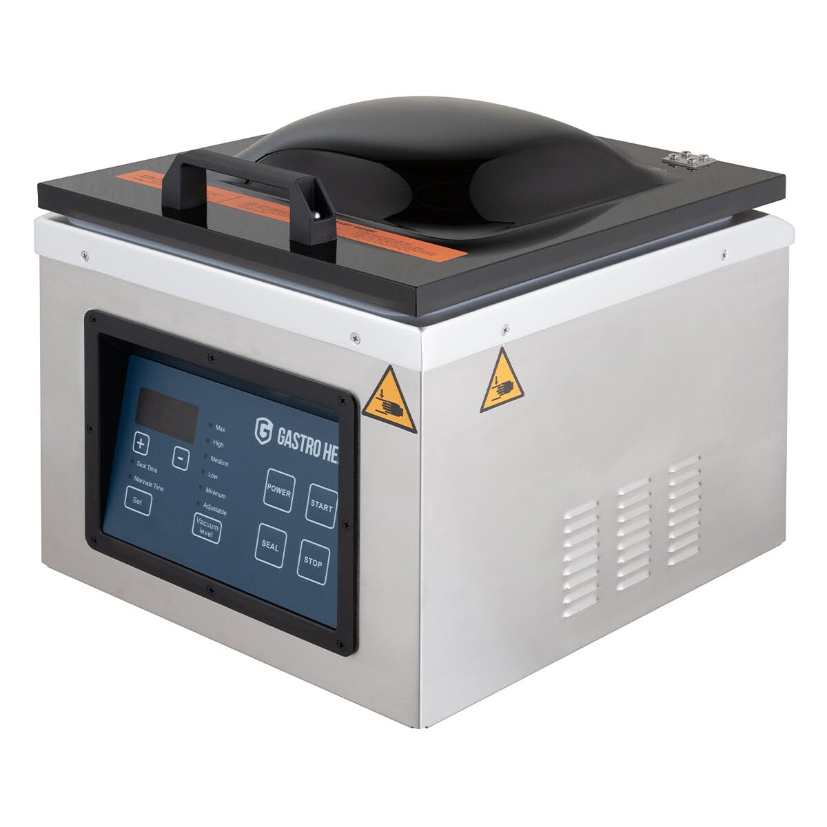 GastroHero KVM077DP Kammer-Vakuumiergerät 77 l/min 300 mm Schweißnaht Edelstahl Tischgerät Gastronomie