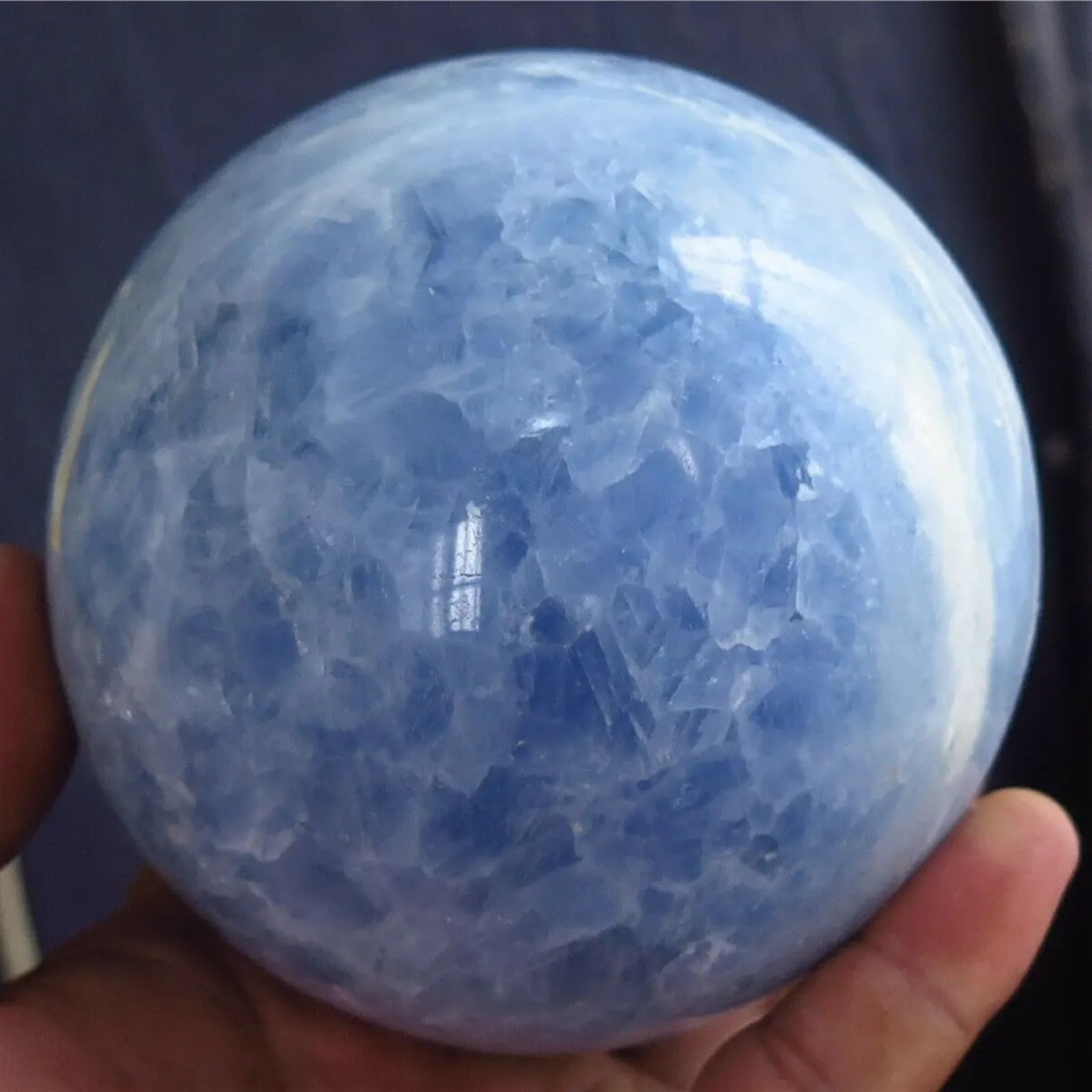 SHFTQXSLAT Sky Blue Azure Celestite Crystal Ball Sphere Ornaments (Size : 900-1000g)