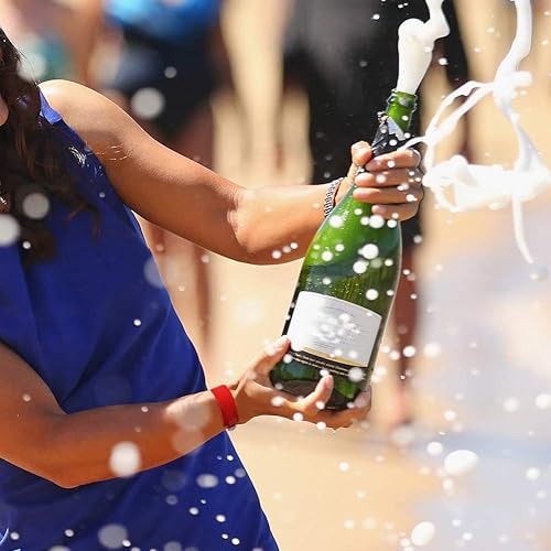 Miniatura 5 de Red Plastic Wristbands 500 Pack - Colored Wristbands for Events, Vinyl Wrist Bands of Party by Fivepeans