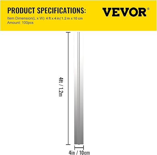 Miniatura 7 de VEVOR PEX Heat Transfer Plates, 4 ft Aluminum PEX Heat Transfer Plates, 100 pcs Box Radiant Heat Transfer Plates, 12 inch Heat Transfer Plates