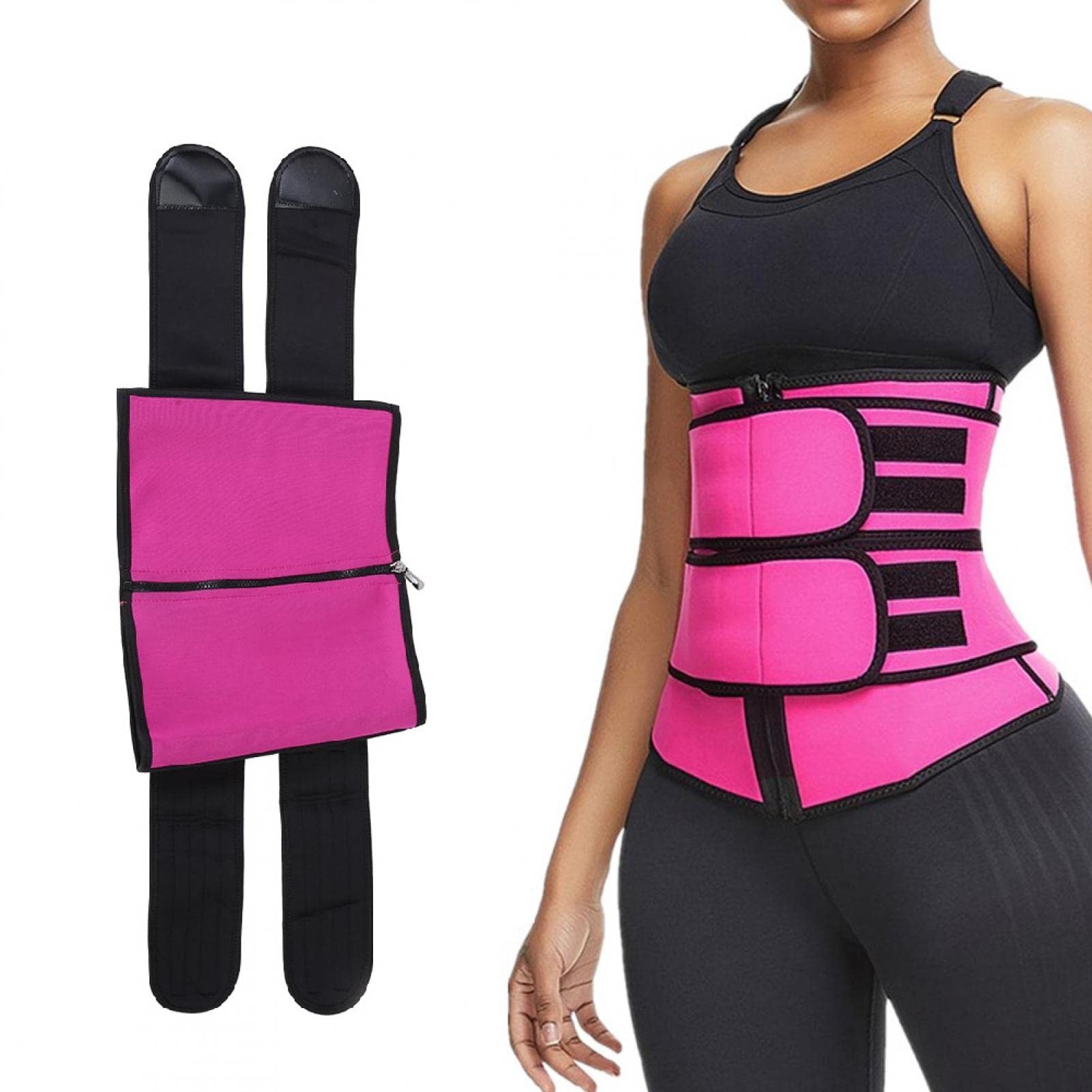 Abdominal & Waist Trainer, Trimmer - Adjustable Sports Corset for Weight Loss, Fat Burning & Back Support (3XL)