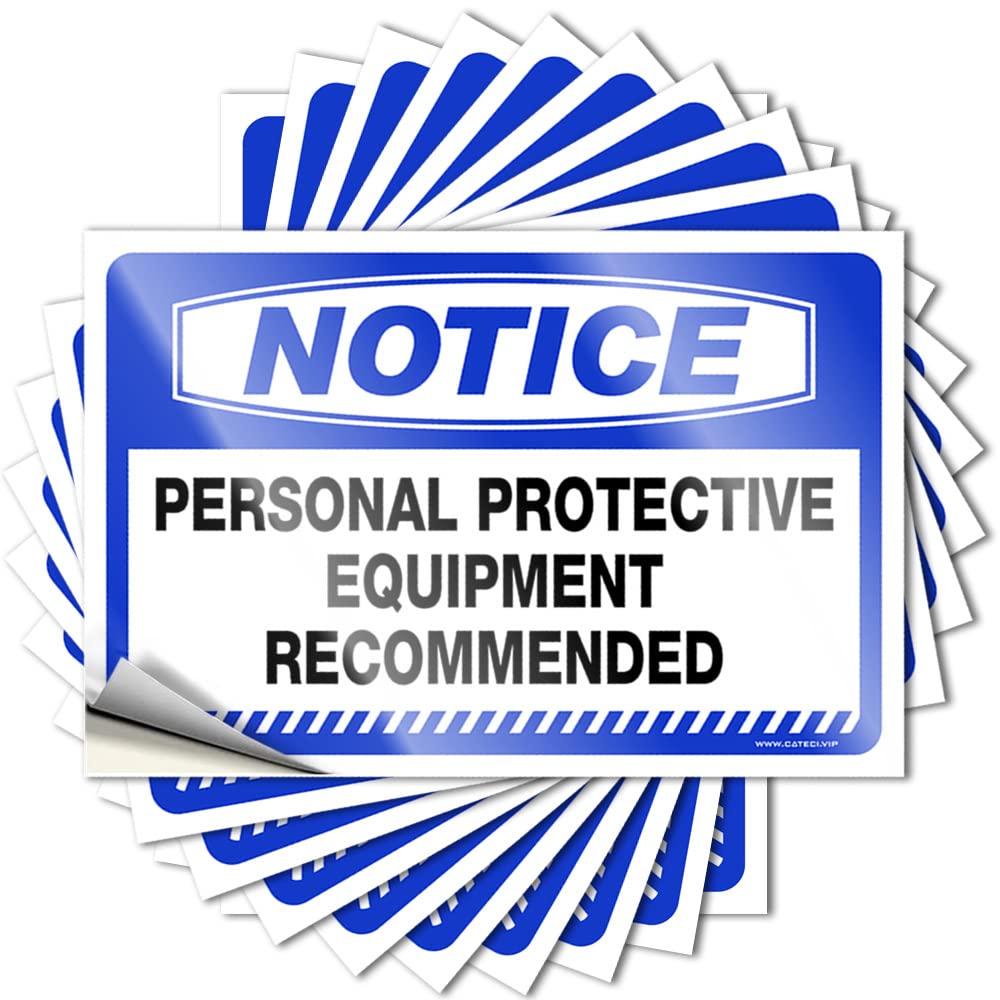 Fzfn Colour Lettering Sticker Tumbler Crazy Notice Personal Protective Equipment Recommended For Motorcycle - Holiday Easy Peel Removable(8X12cm)