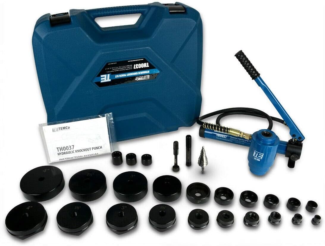 Rantepao 4" Hydraulic Knockout Punch Electrical Conduit Hole Cutter Set KO Tool Kit