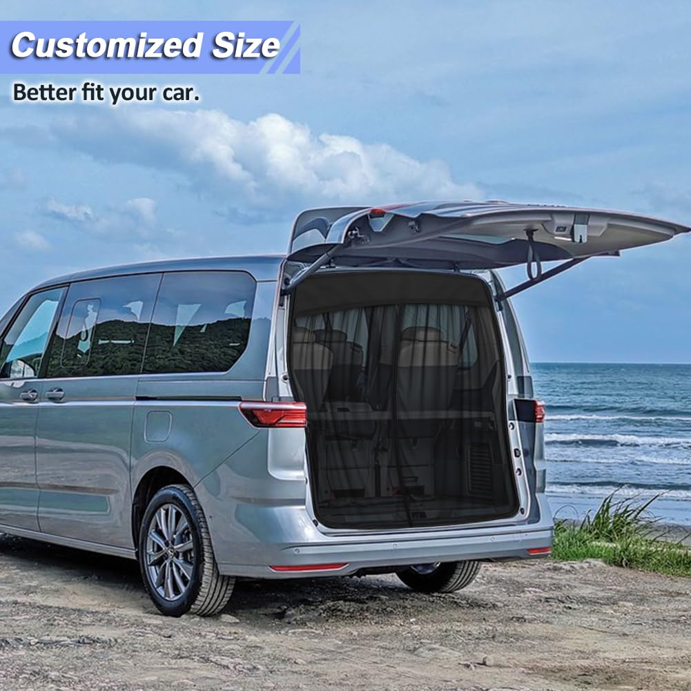 Zanzariera Compatibile con VW T7 per Portellone Posteriore - Zanzariera Magnetica Tenda Parasole contro Insetti e Sole, Rete Ombreggiante Campeggio