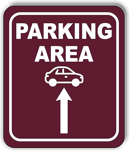 Parking Area Directional Upward Arrow Aluminum Composite Outdoor Sign 20" x24"
