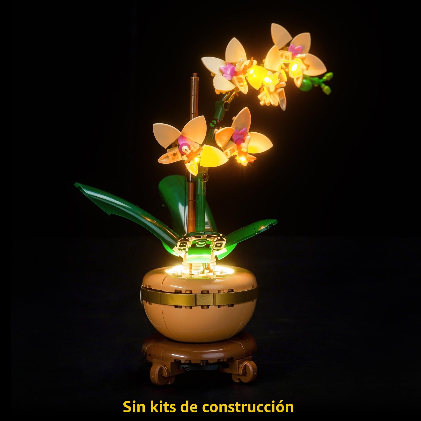BrickBling Juego de Luces LED Compatible con LEGO 10343 Mini Orchid Botanical Collection Set, Iluminación Decorativa para Mini Orchid 10343 Juguete Creativo
