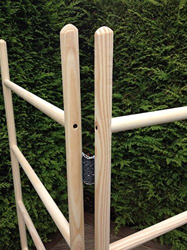 4-Panel LARGE Wooden Clothes Horse Airer - Quality, Folding Laundry Dryer